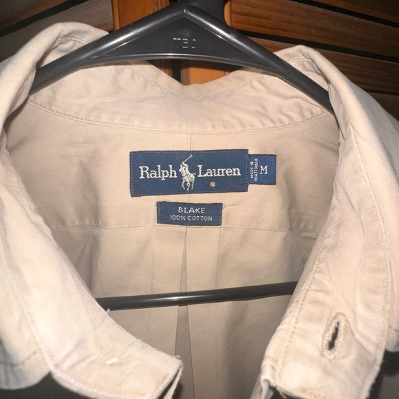 Ralph Lauren Men's Light Tan long sleeve Shirt medium - Picture 3 of 4